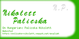 nikolett palicska business card